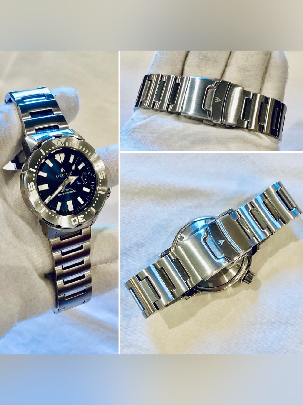 APEXRARE MONSTER 200m AUTOMATIC ¡LUMED BEZEL! SAPPHIRE | 41mm Diver Watch - Picture 9 of 16